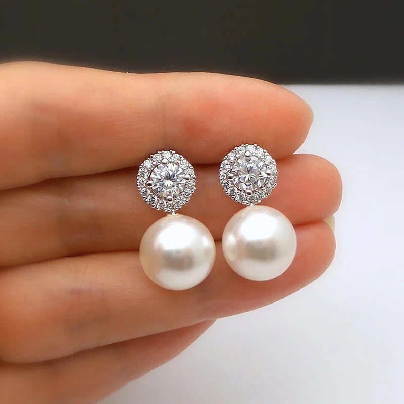 Delicate Simulated Pearl Earrings For Bridal Elegance - Smarsty