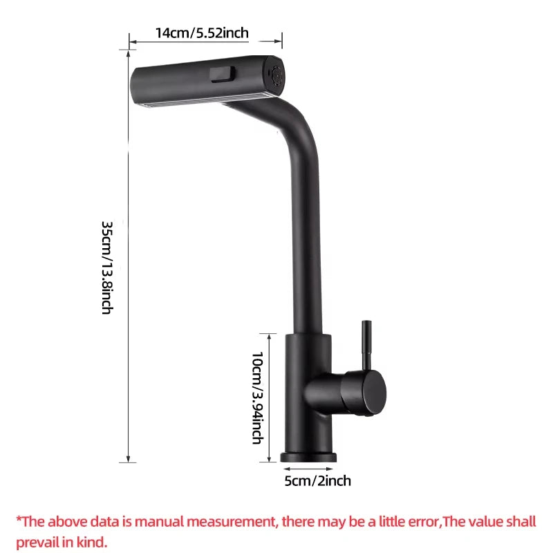 Flexible Stainless Steel Kitchen Faucet with Stream Shower Mode - Smarsty