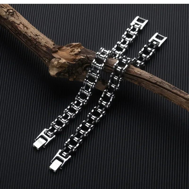 Stainless Steel Biker Chain Bracelet for Men Durable Fashion Jewelry - Smarsty