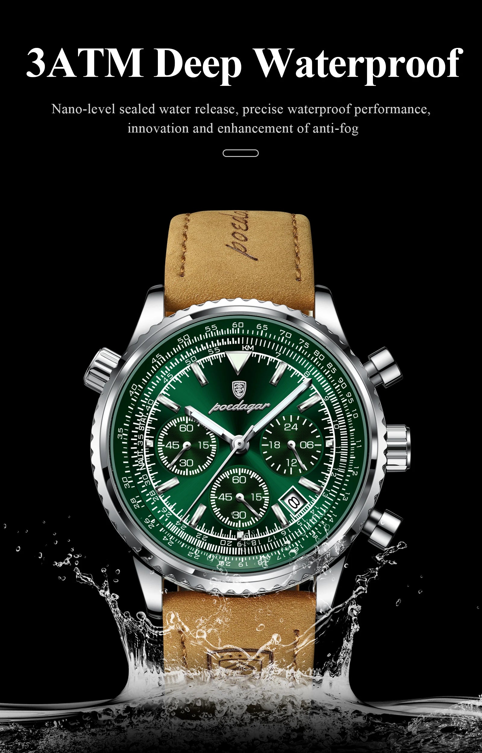 Luxury Waterproof Quartz Chronograph Watch for Men - Smarsty