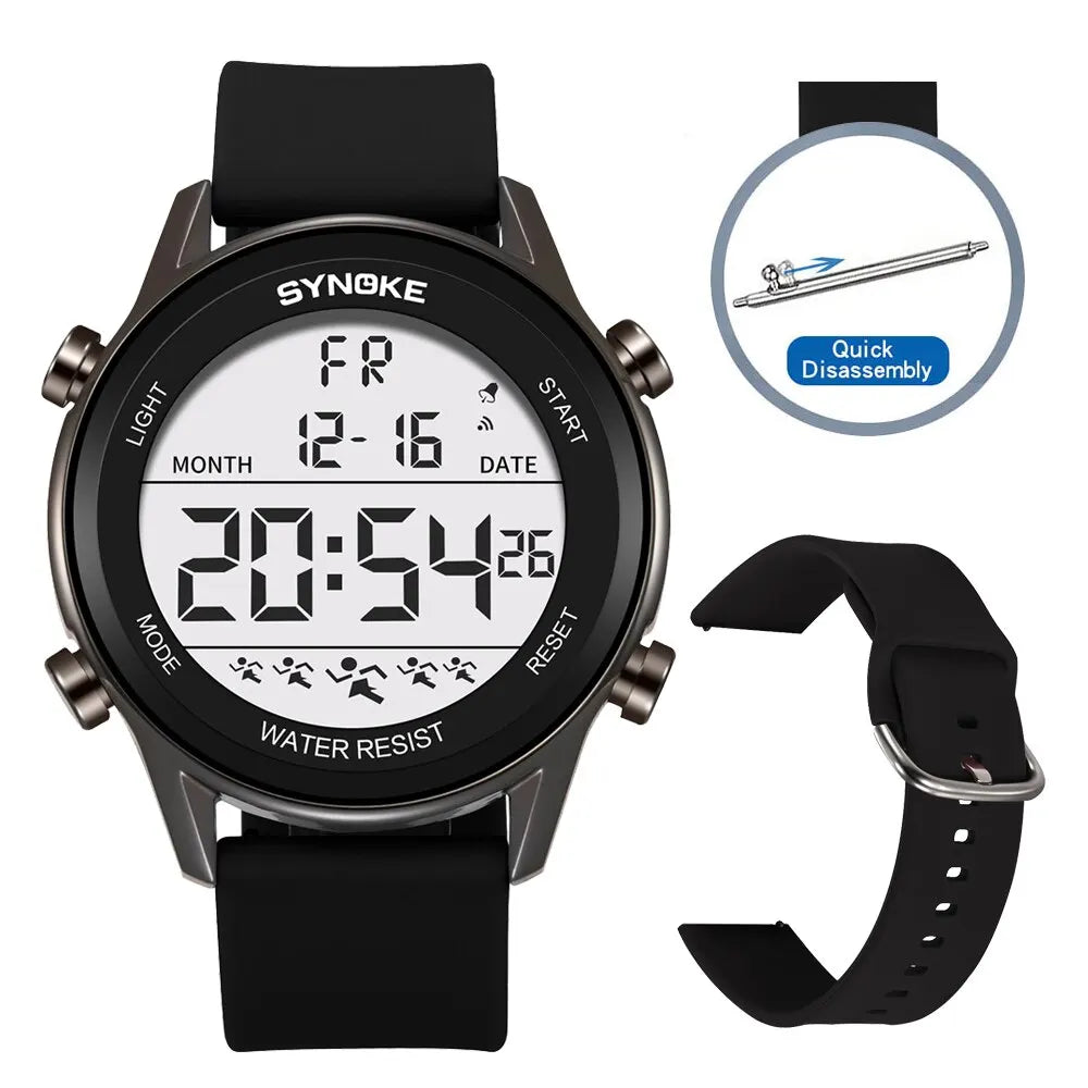 SYNOKE Men's Waterproof LED Digital Sports Watch - Smarsty