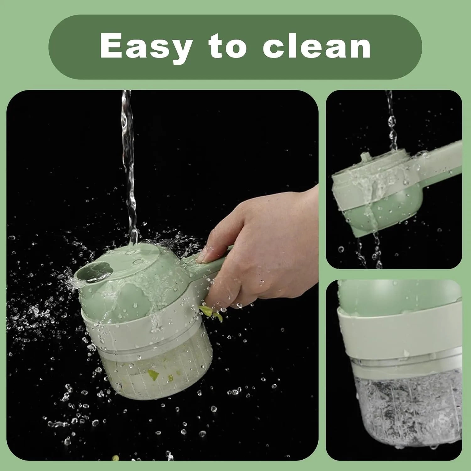 4 in 1 Multi-function Vegetable Processing Machine Portable Vegetable Cutter Set USB Electric Masher Kitchen Appliances by Smarsty