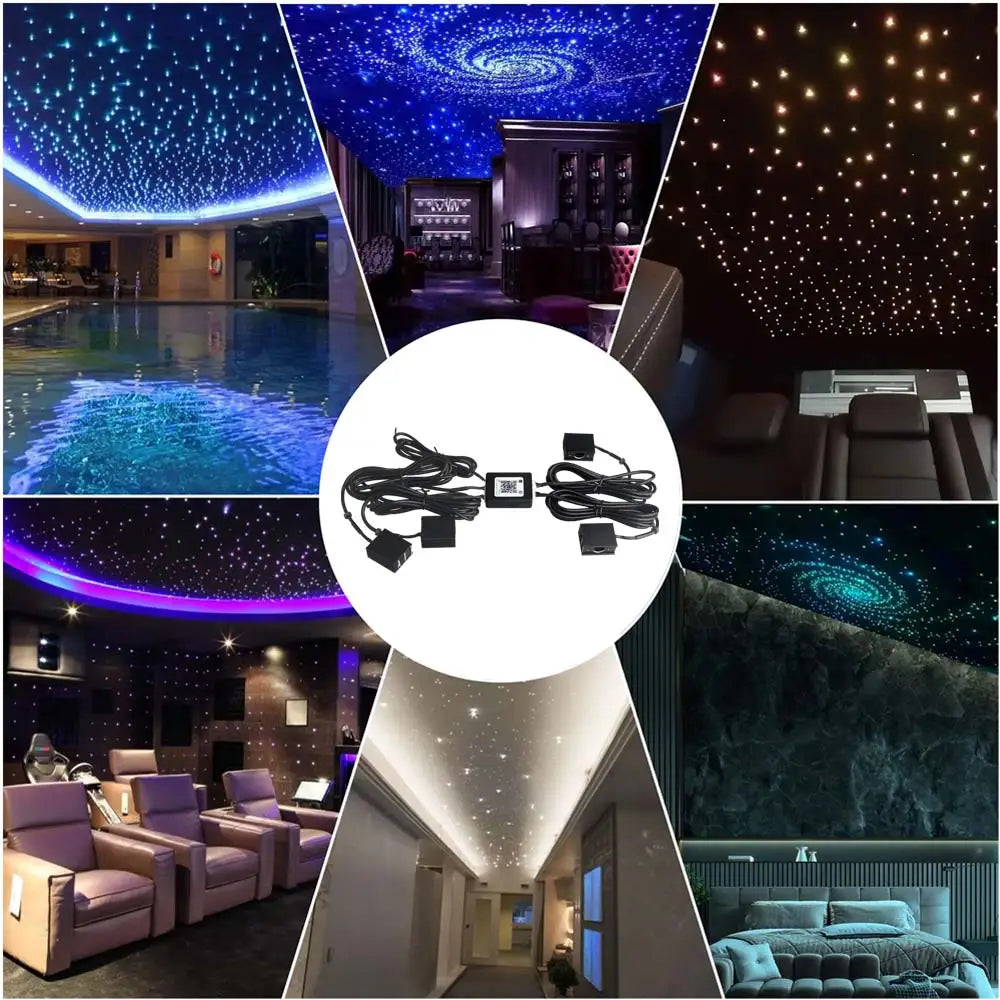 16W Fiber Optic Star Ceiling Lights Atmosphere APP Control Fashion Ceiling Roof Car Star for Car Home Party
