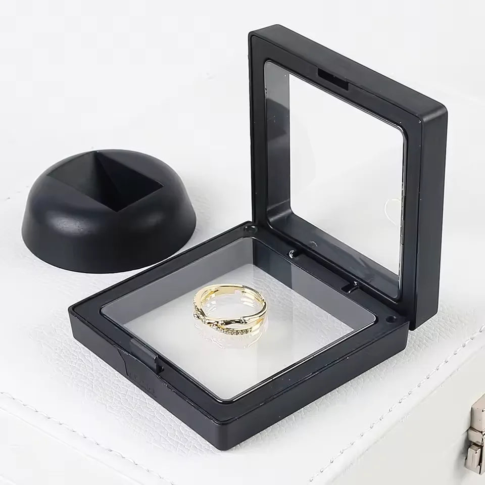 5Pcs Floating Jewelry Display Cases for Rings and Necklaces - Smarsty