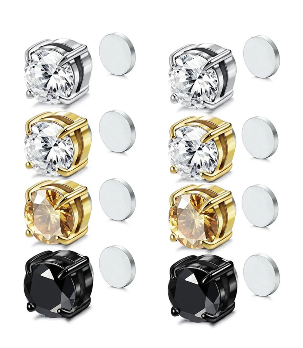 Fashion Crystal Magnetic Clip Earrings for Men and Women - Smarsty