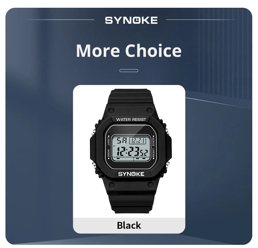 SYNOKE Outdoor Military Digital Watch for Men Waterproof Luminous Sports Timepiece - Smarsty