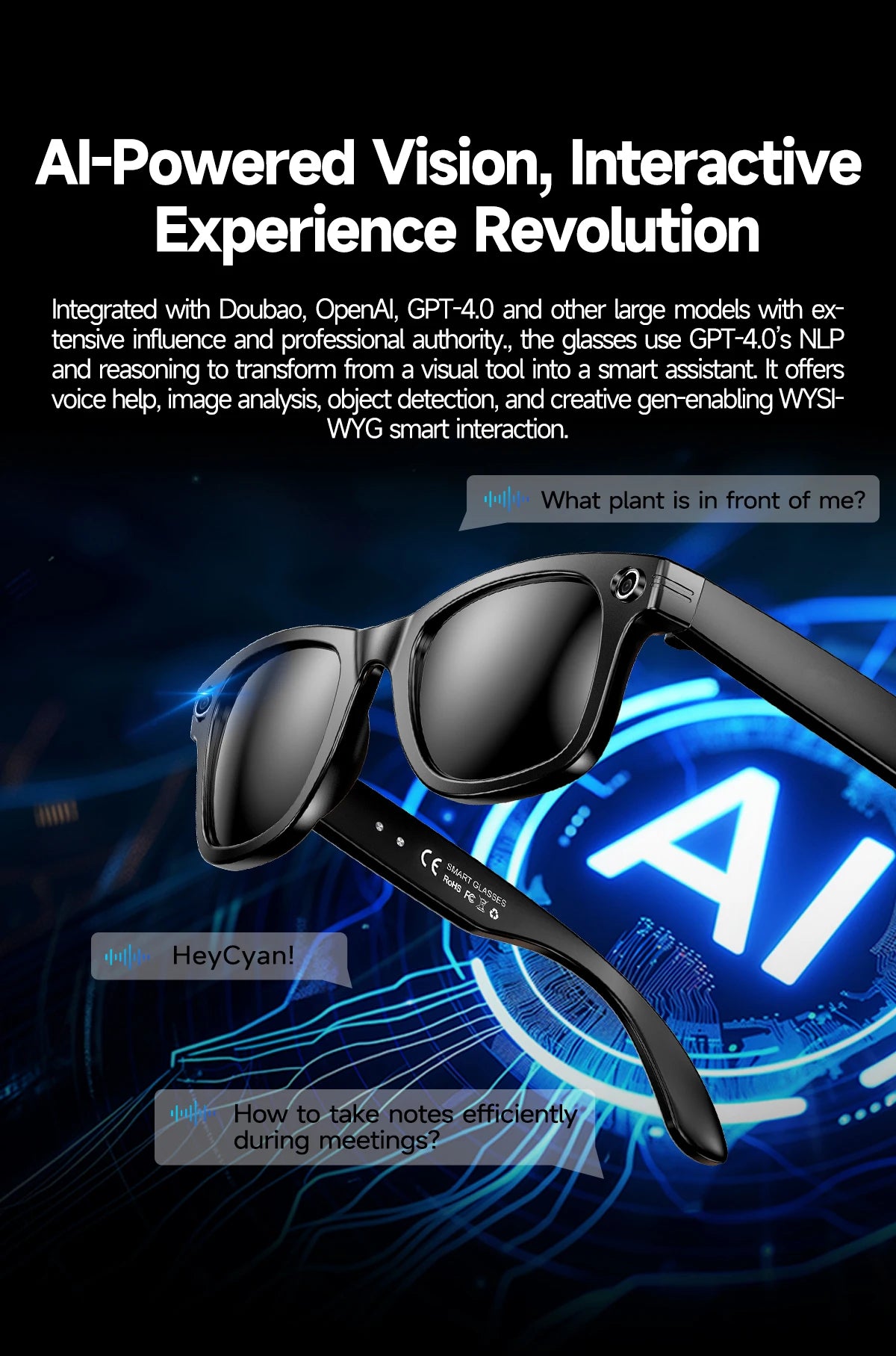 New 800W Camera AI Glasses Men Color-Changing Smart Translation Glasses Photo Video Recording Waterproof Call Smart Sunglasses - Smarsty