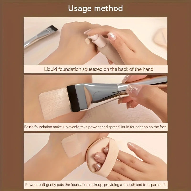 Multi-Use Oval Foundation Brush for Flawless Contouring - Smarsty