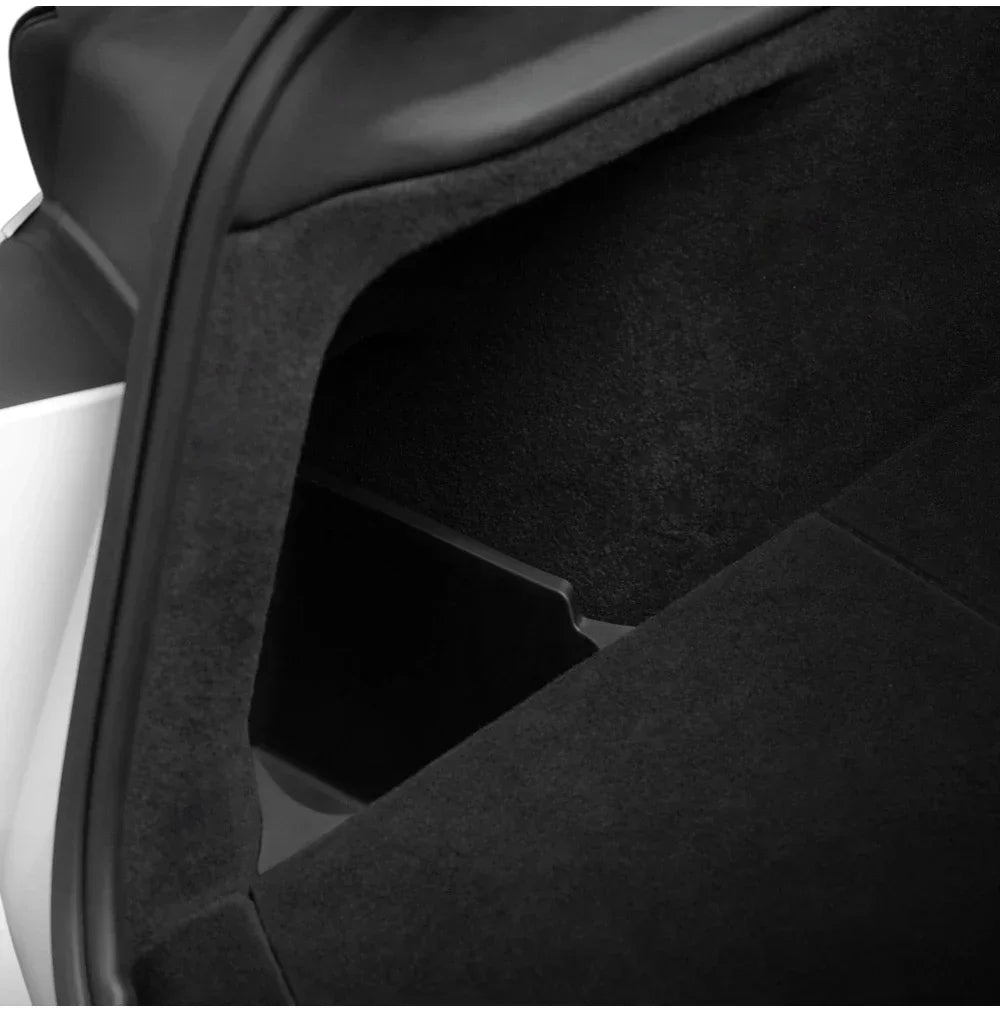 For Tesla Model Y Juniper Trunk Organizer Side Storage Box Boot Organizer Flocked TPE Mat Anti-dirty 2025 Car Travel Accessories