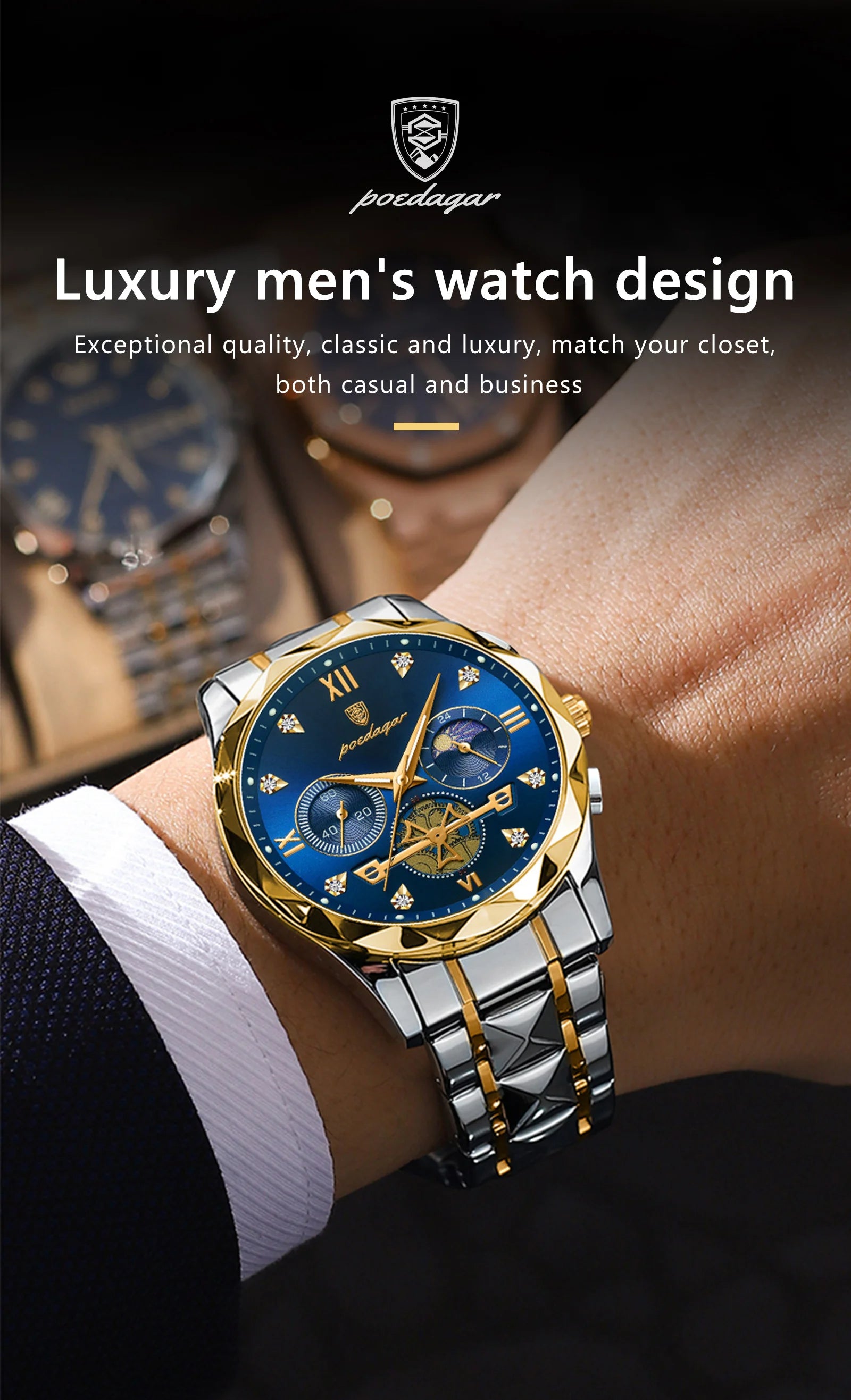 Luxury Waterproof Chronograph Watch for Men - Smarsty