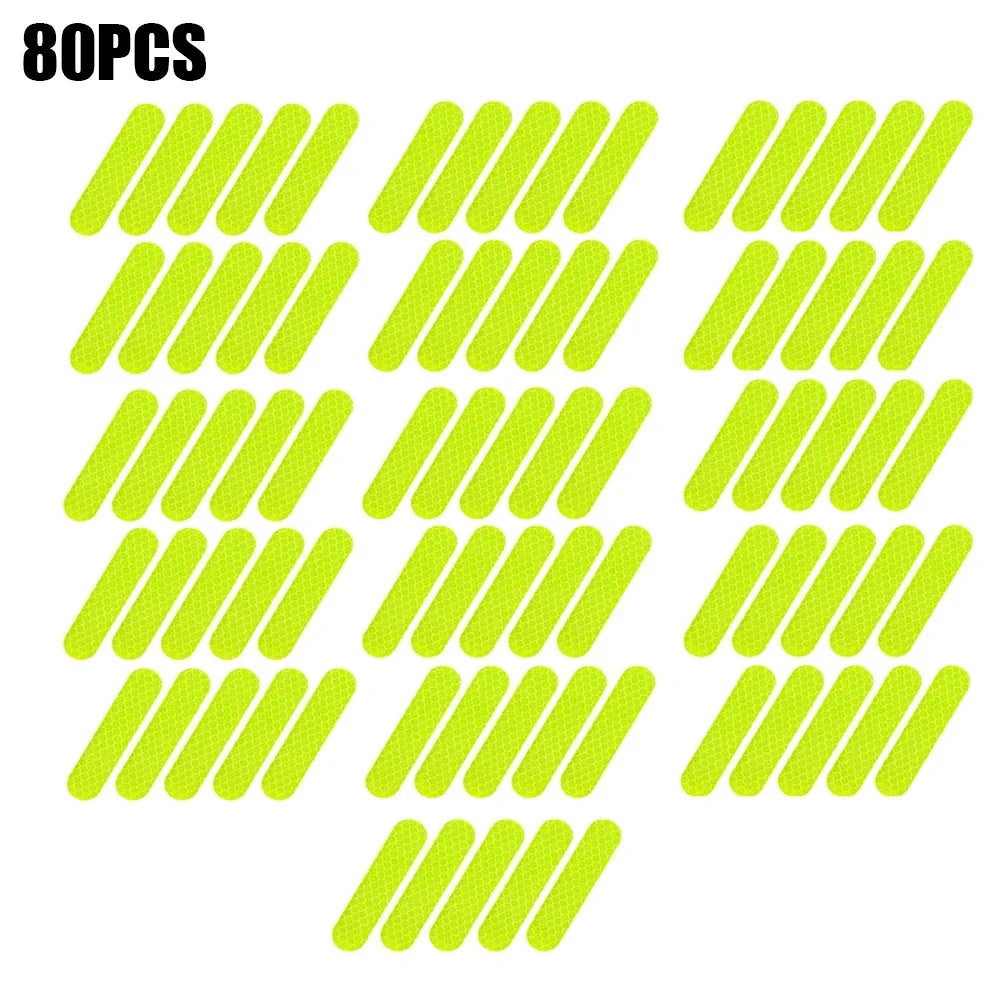 80-10PCS Helmet Safety Warning Reflective Stickers Strip Waterproof High Visibility Reflector Tape For Night Riding Walking Car by Smarsty
