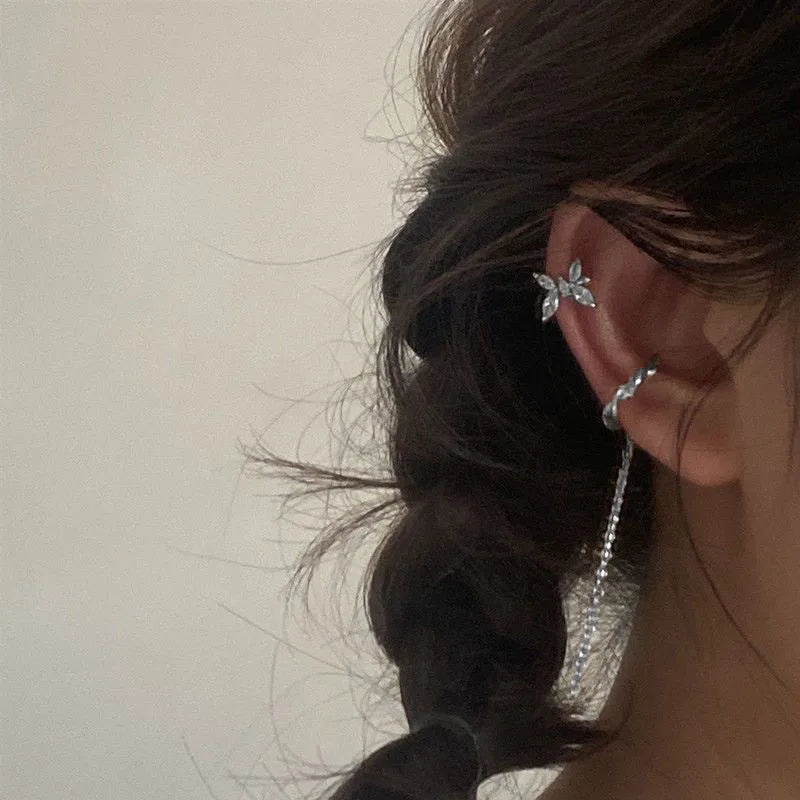 Y2K Fairy Butterfly Ear Clips with Trendy Tassels for Women - Smarsty