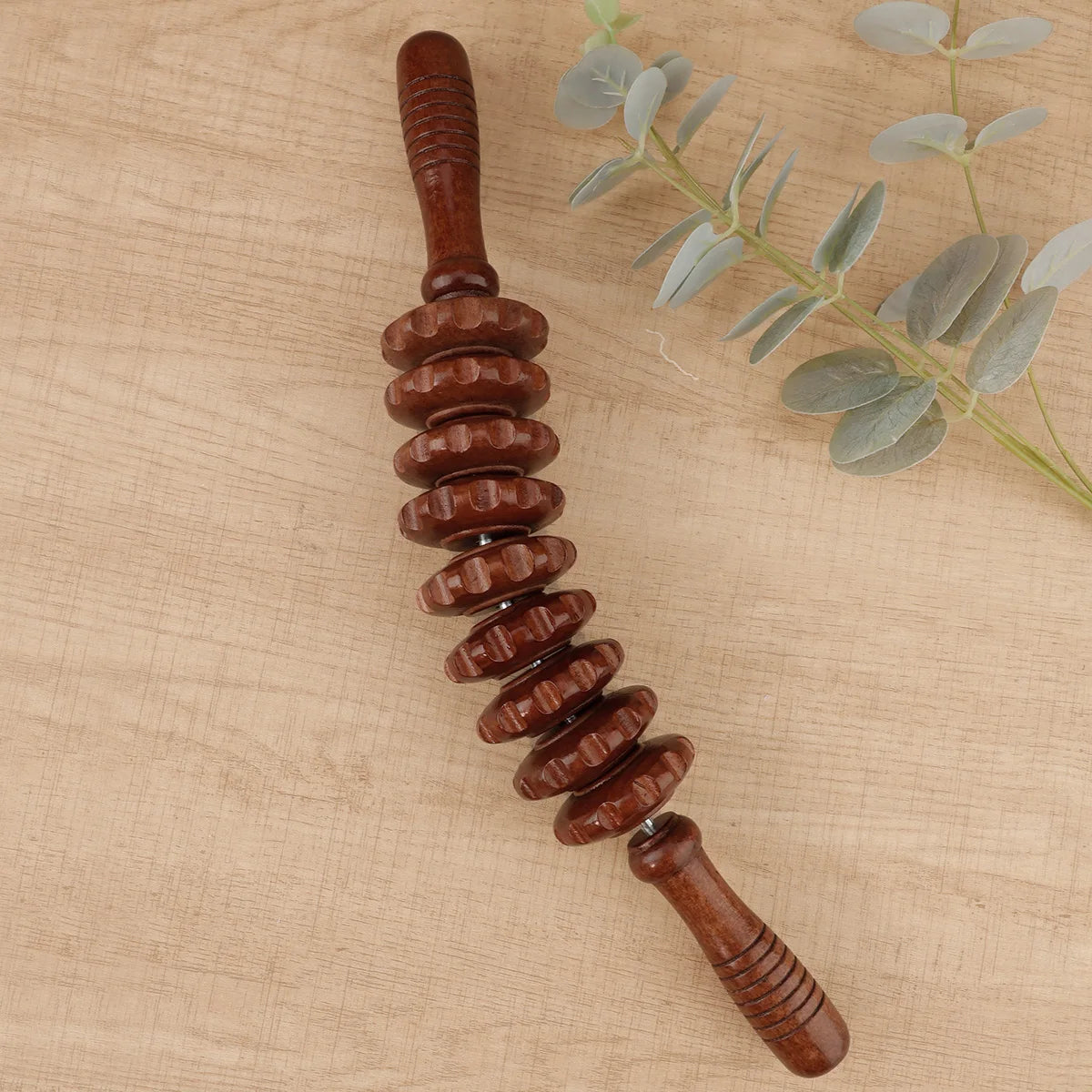 Wooden Trigger Point Massager Roller for Muscle Relief - Smarsty