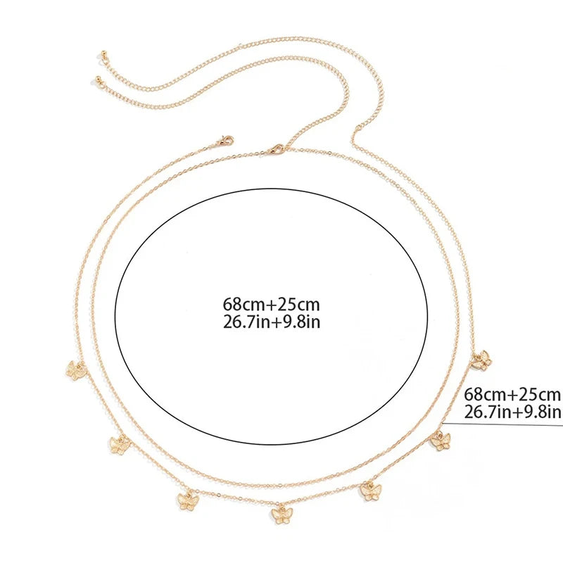 Charming Butterfly Stainless Steel Women's Belly Chain - Smarsty