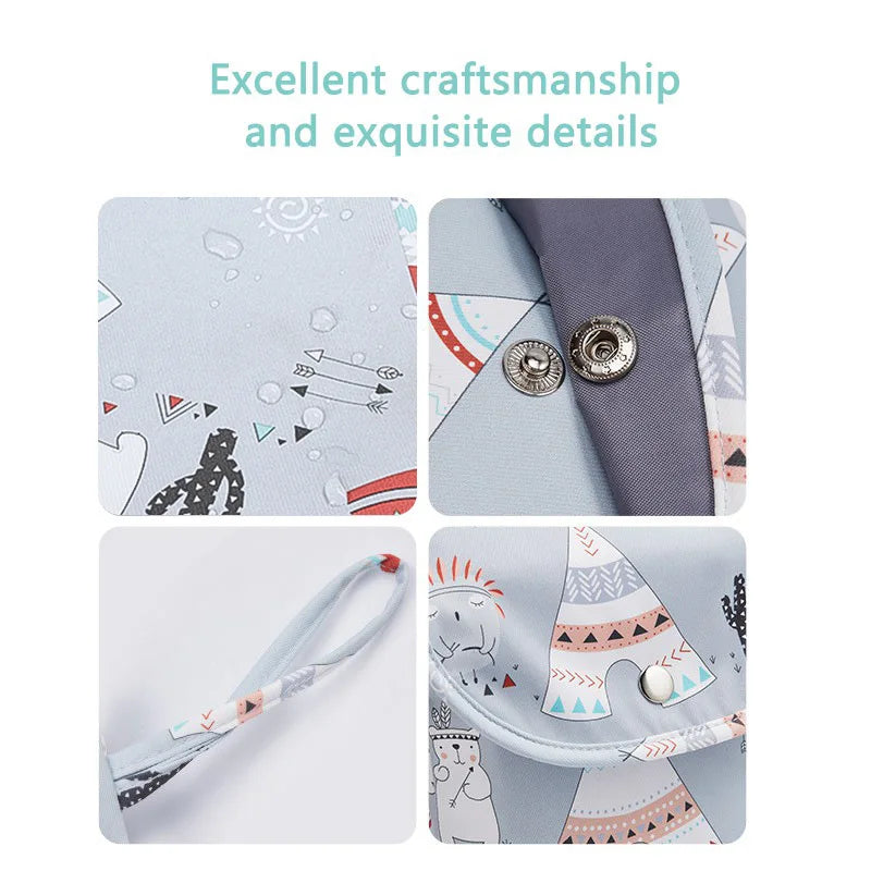 Baby Diaper Bag Waterproof Wet Dry Pack Mummy Storage Pouch Nappy Organizer Insert Tote Purse Travel Stroller Carry Bag by Smarsty