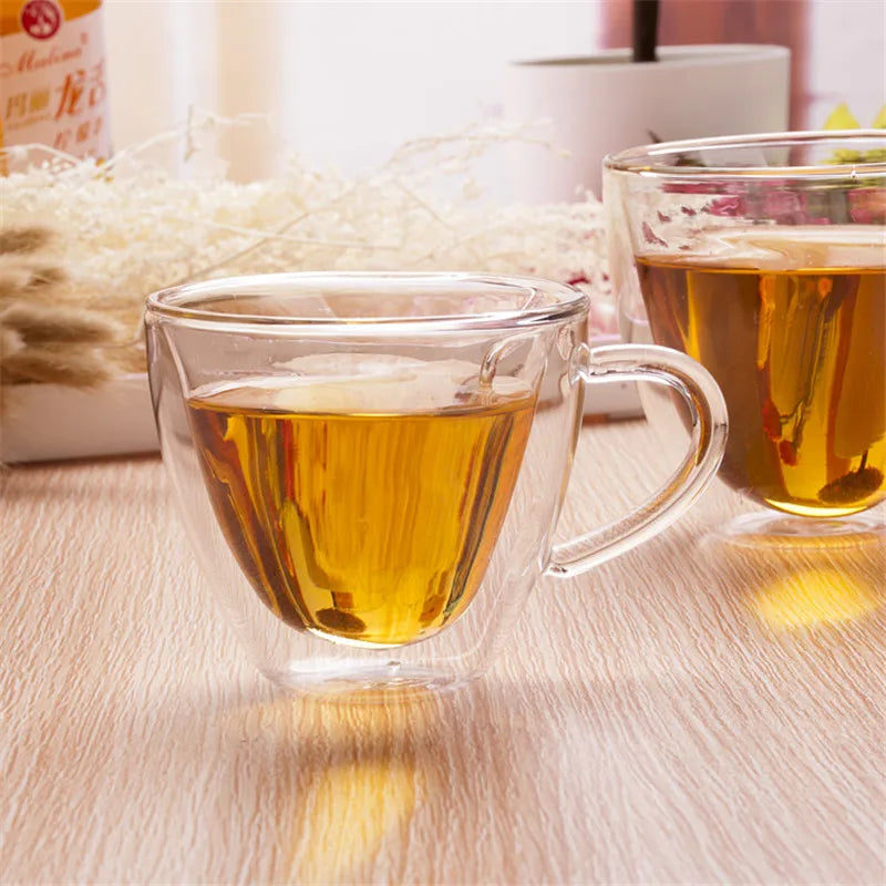 Heart Love Shaped Glass Mug for Couples - Smarsty