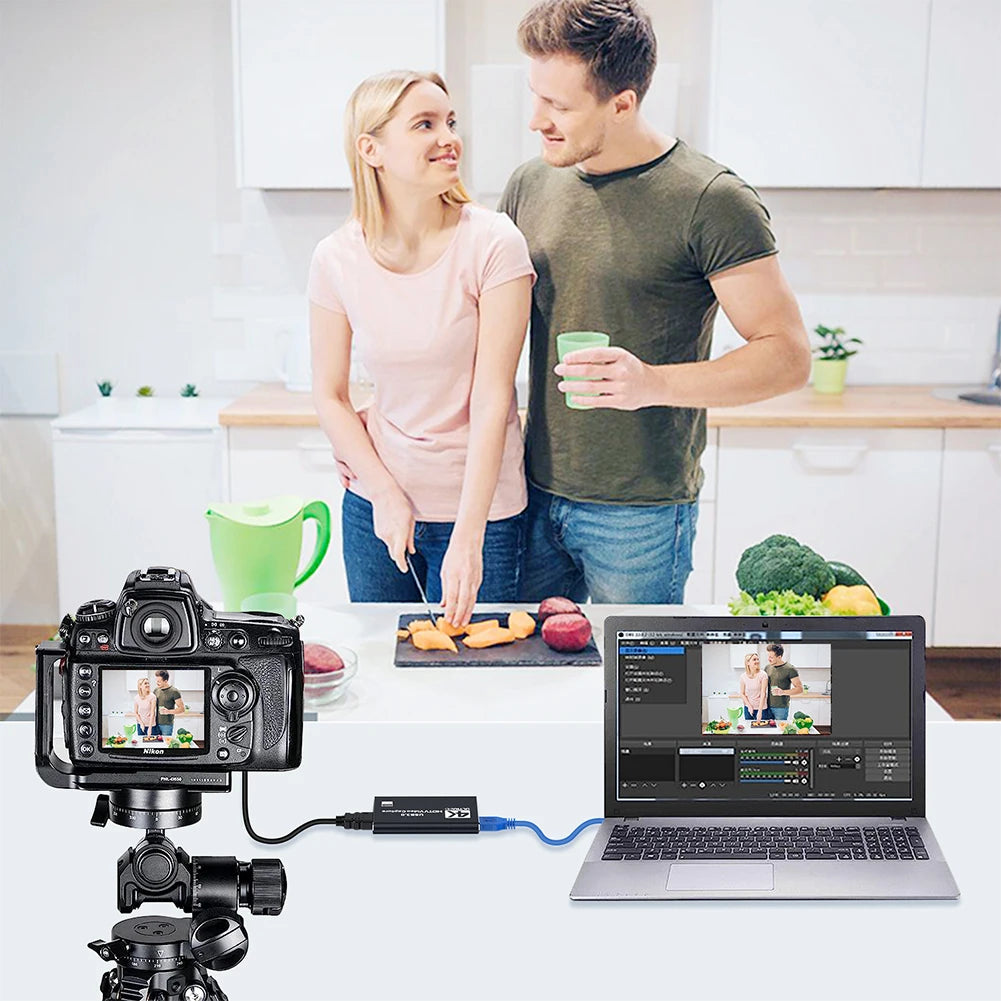 4K USB 3.0 Video Capture Card 1080P 60Hz HD HDMI-compatible Video Recorder Grabber For PS4 Switch Game Recording Live Streaming