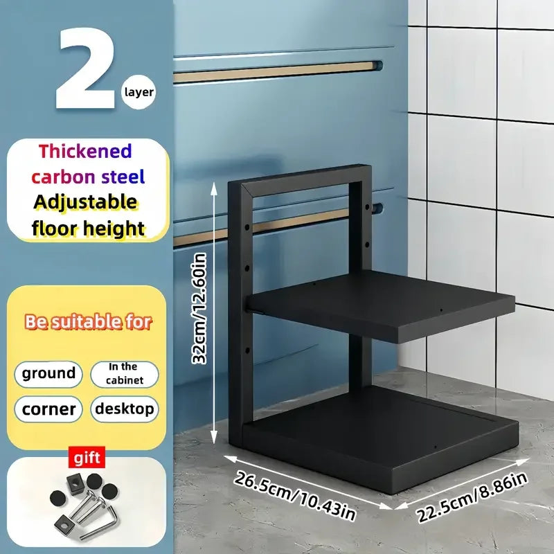 Adjustable Pot Rack Organizer, Kitchen Stainless Steel Pot Storage Rack ,Multi-Layer Household Pot and Pan Organzier for Kitchen by Smarsty