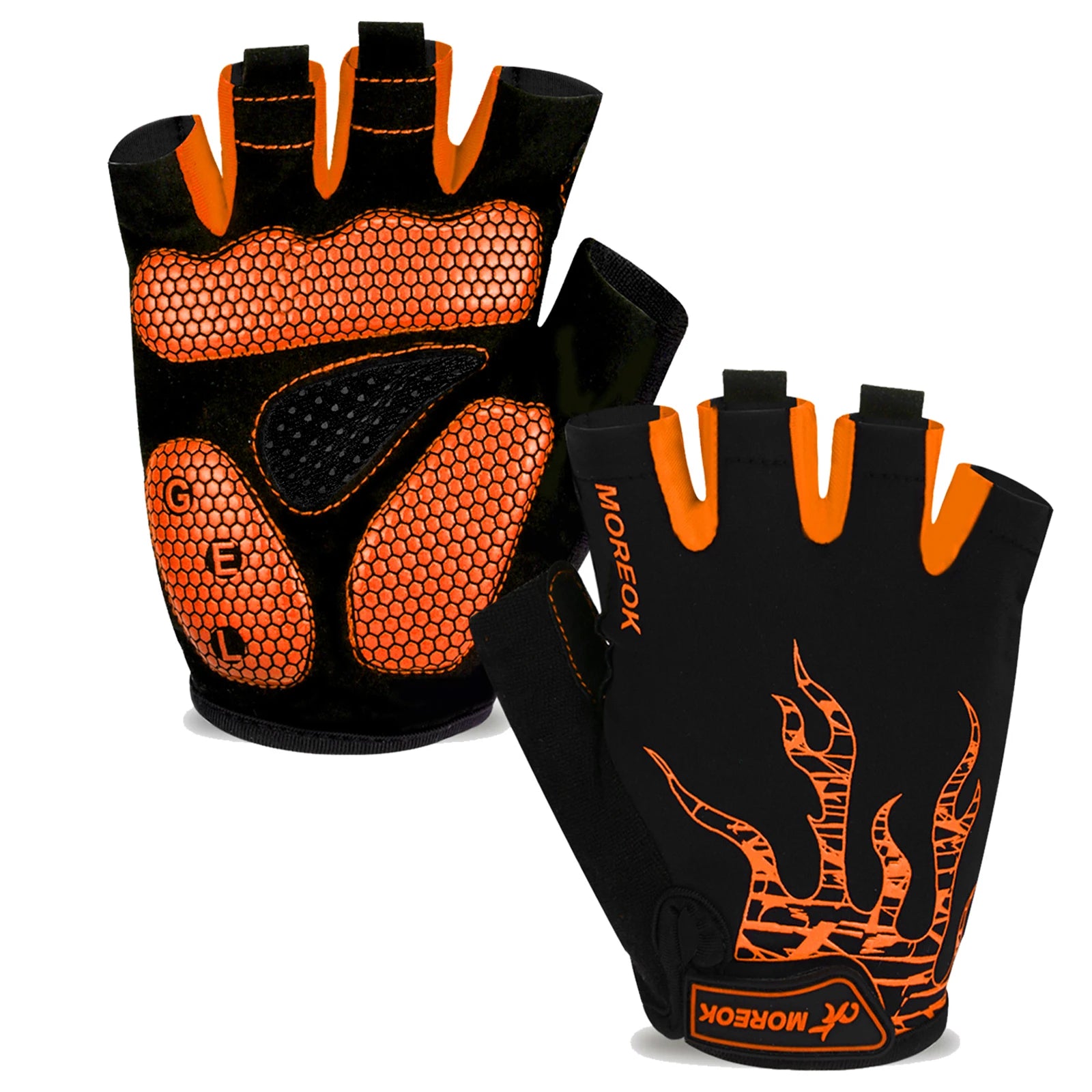 MOREOK Cycling Gloves Half Finger Shock Absorbing Gel Pads - Smarsty