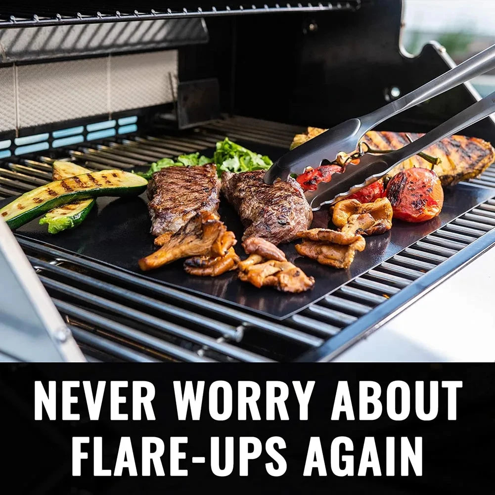 Non-Stick BBQ Grill Mats for Easy Cleanup and Heat Resistance - Smarsty