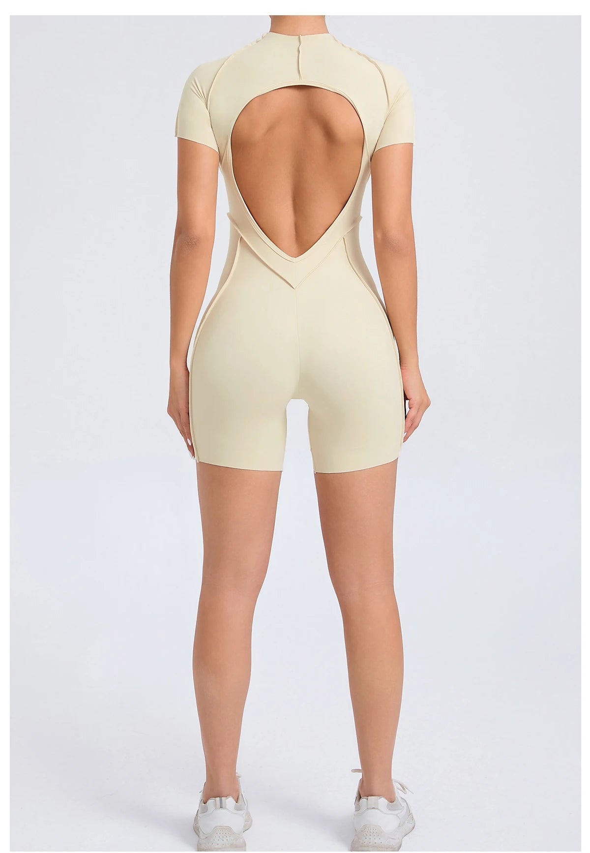 Short Jumpsuit Gym Clothes For Women Sportswear Fitness Overalls Backless Scrunch Booty Yoga Suit Sports Set Outfit - Smarsty