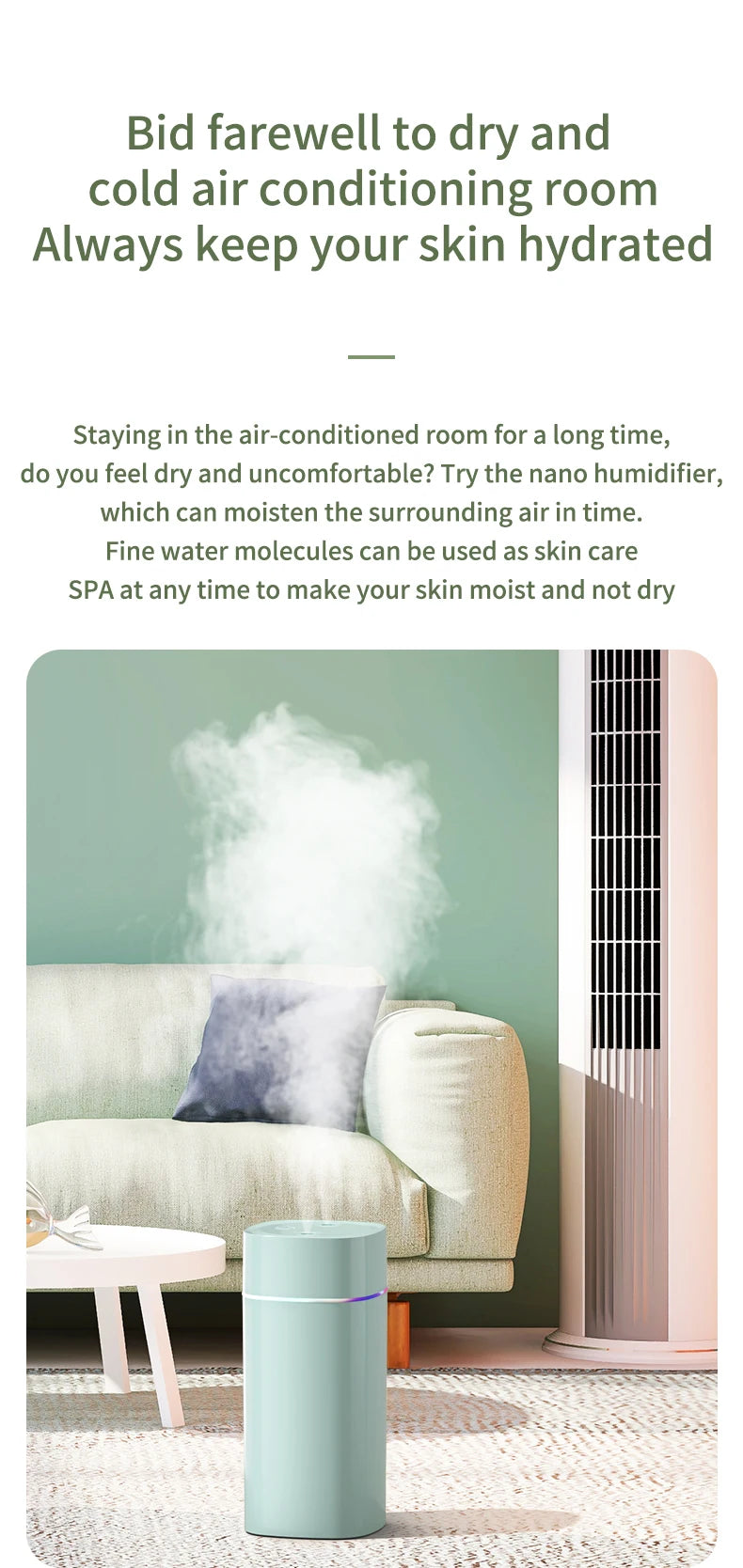 USB Essential Oil Humidifier with Double Spray Mist - Smarsty