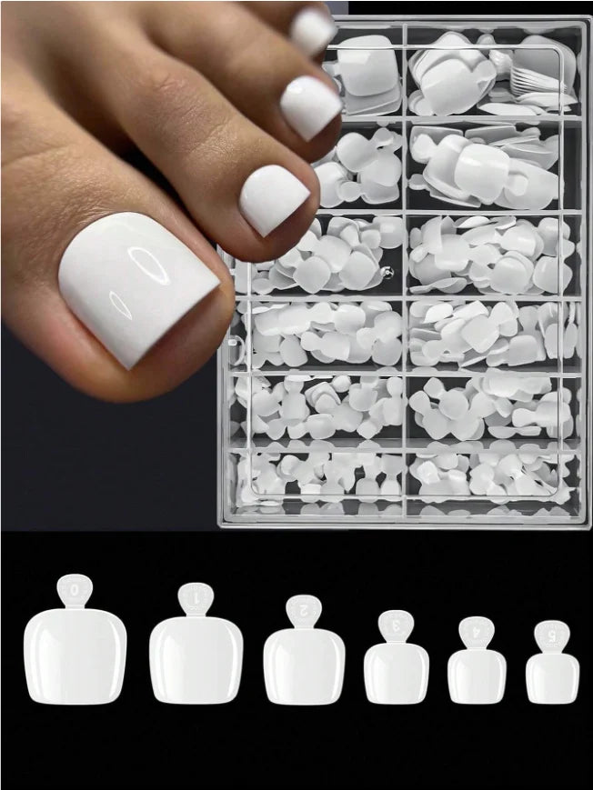 120pcs White French Fake Nails for Chic Style - Smarsty