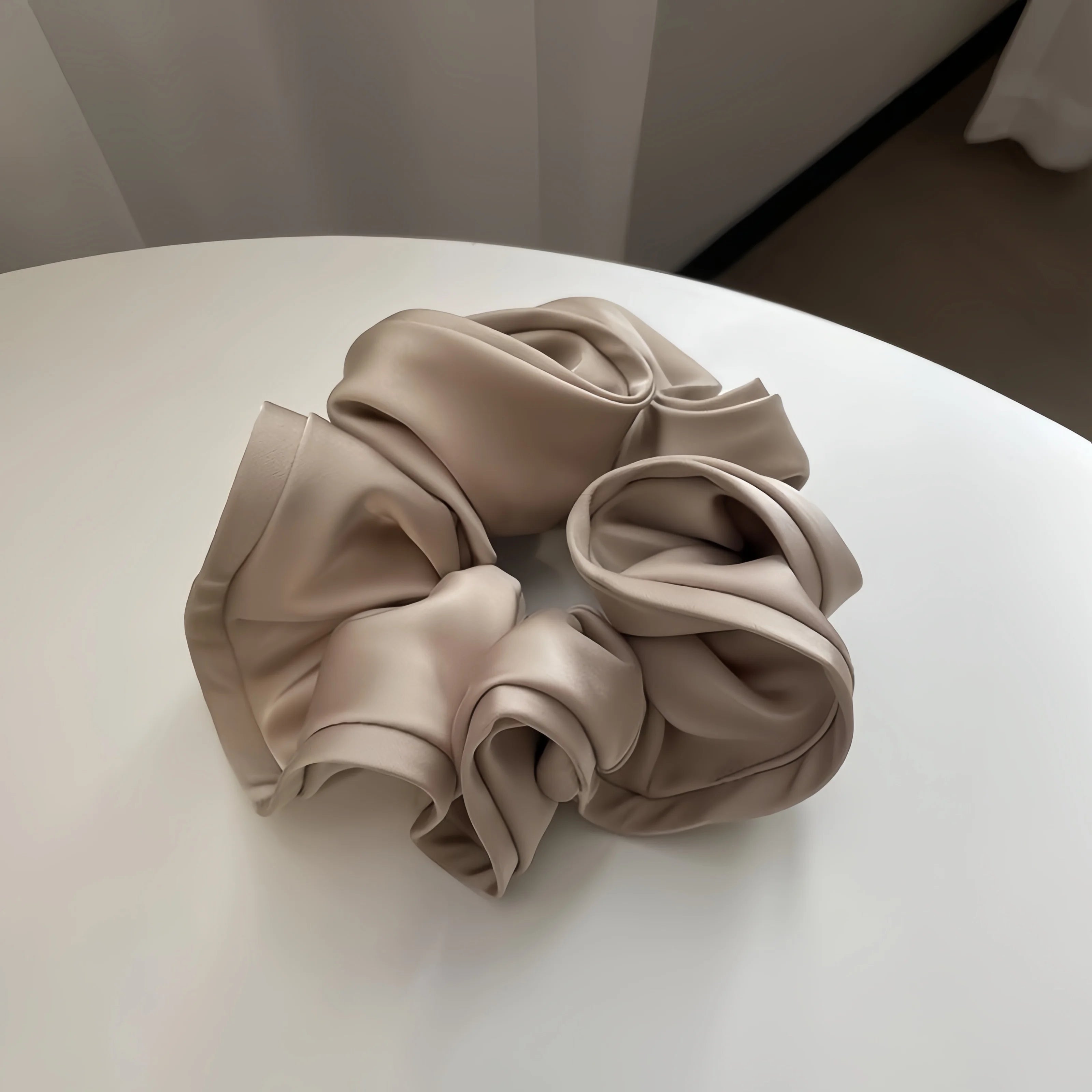 Korean Satin Ribbon Scrunchie For Voluminous Ponytail - Smarsty