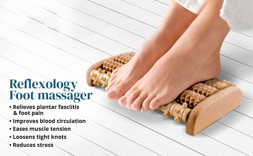 Wooden Foot Roller for Plantar Fasciitis Relief - Smarsty