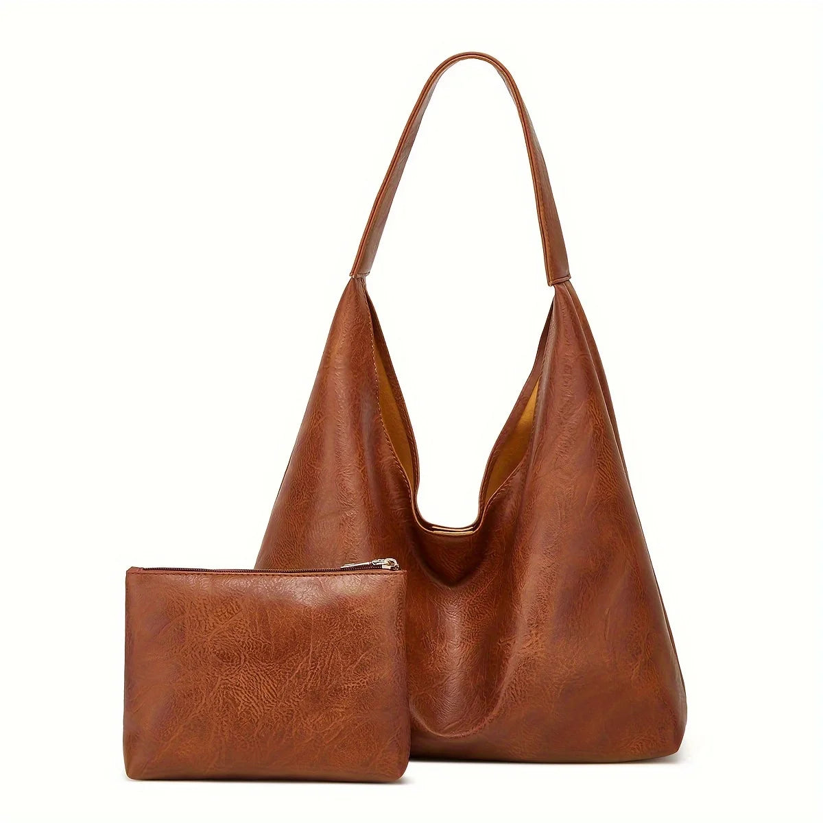 Casual PU Tote Bag For Women Large Capacity Shoulder Bag - Smarsty