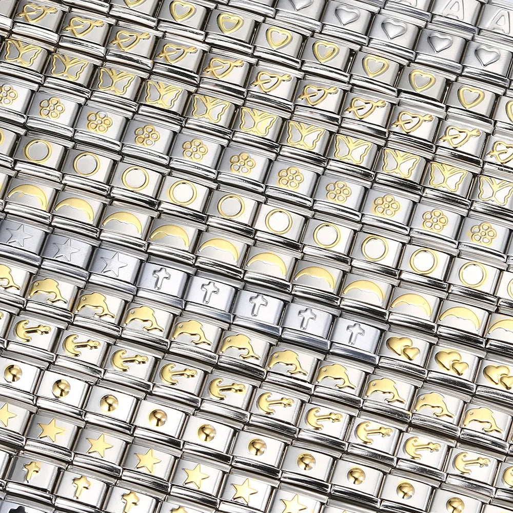 Italian Charm Stainless Steel Elastic Link Bracelet - Smarsty