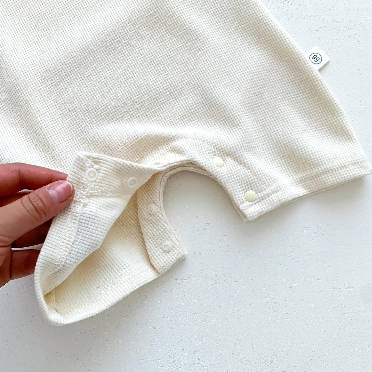 New In Summer Kids Baby Girls Boys Short Sleeve Waffle Patch Bear Infant Newborn Jumpsuits Cotton Romper Gift Hat with Ear by Smarsty