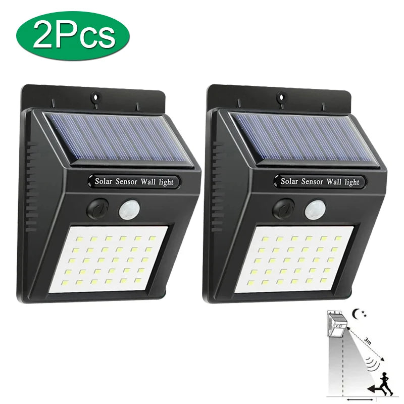 Solar Powered LED Motion Sensor Outdoor Wall Light - Smarsty