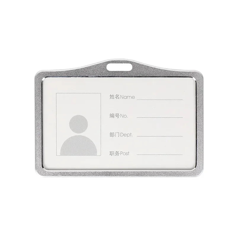 Employee Aluminium Alloy Plastic Credit Card ID Card Cover Case Work Identity Badge Card Cover Bag Women Men Work Card Holders