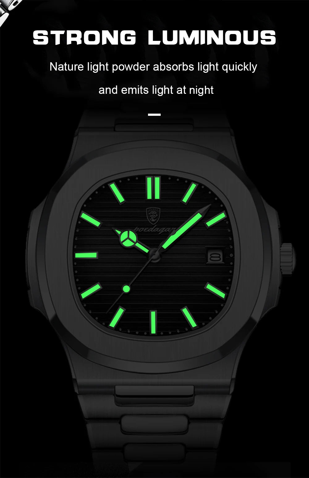 Luxury Waterproof Quartz Men Watch with Luminous Dial - Smarsty