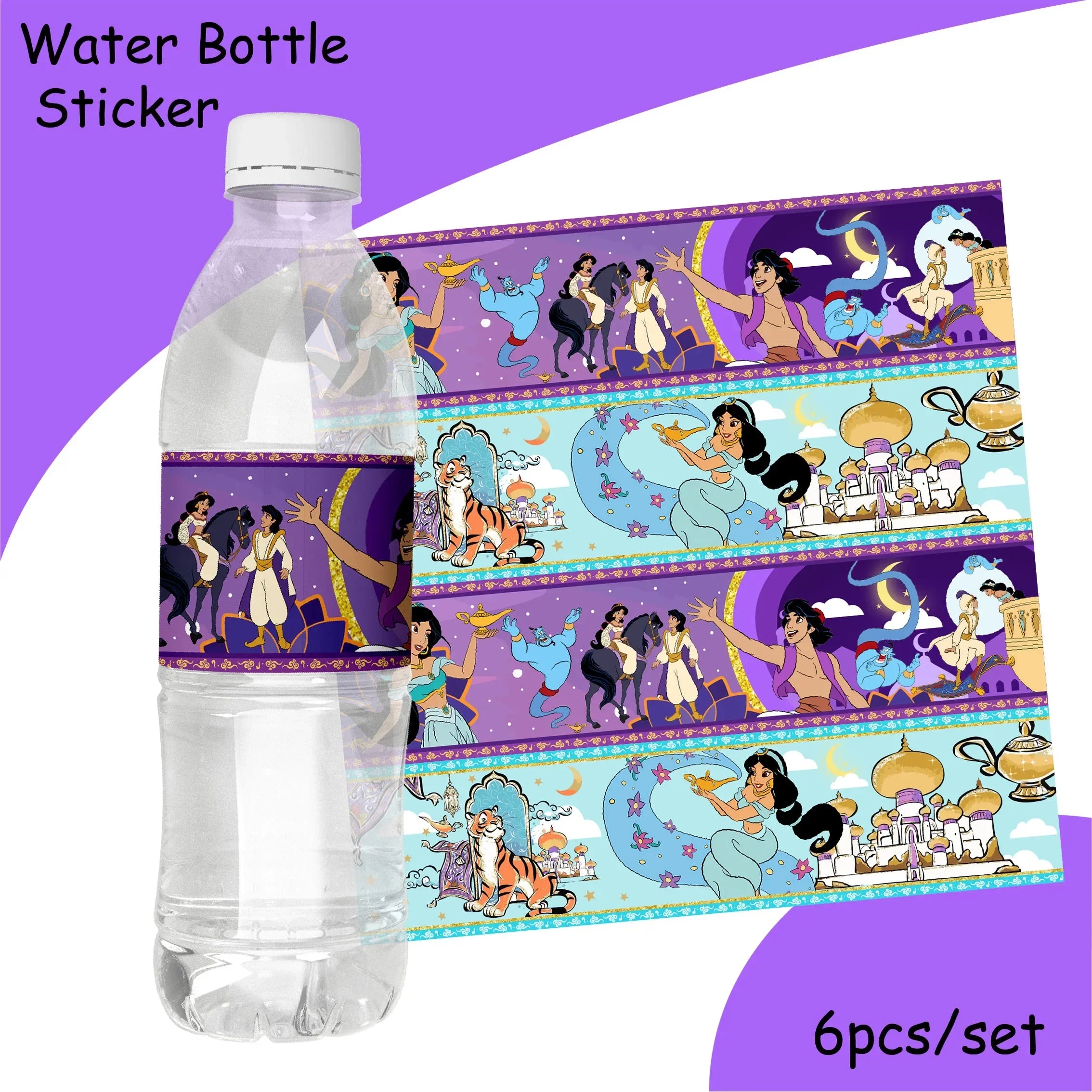 Jasmine Princess Aladdin Birthday Party Tableware Set - Smarsty