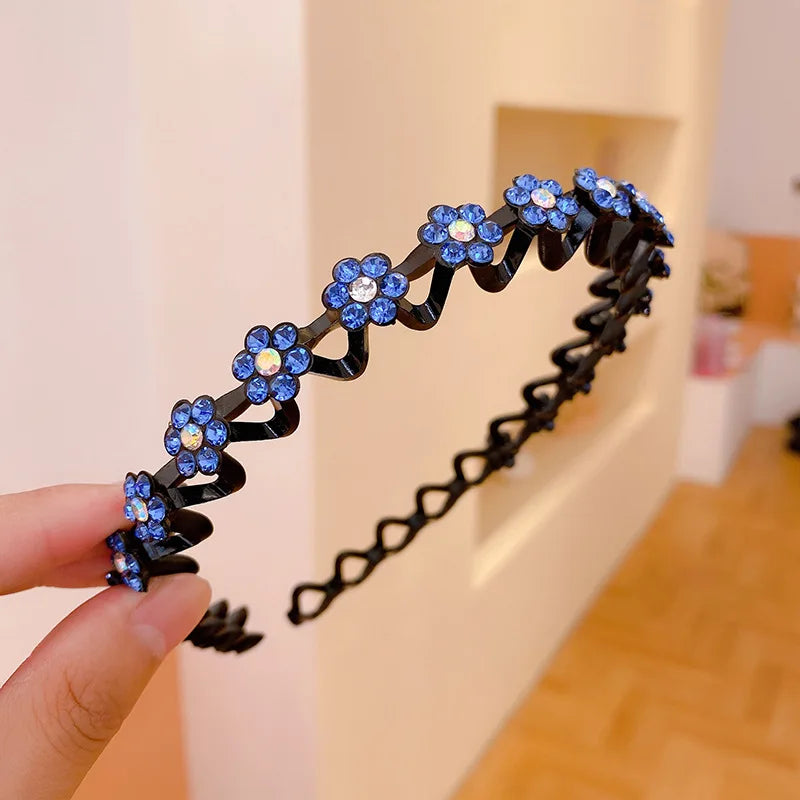 Non Slip Rhinestone Headbands With Secure Wave Grip - Smarsty