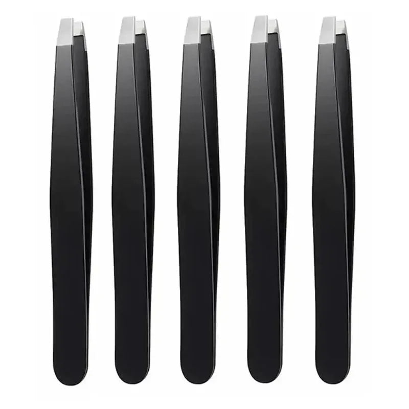 CNK Stainless Steel Black Eyebrow Tweezer for Precision Hair Removal - Smarsty