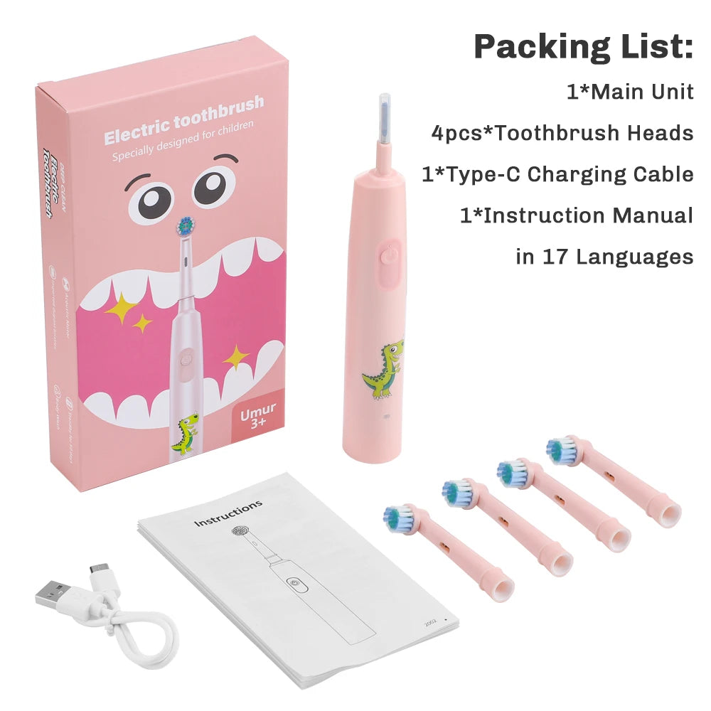 Smart Rotating Timing Electric Toothbrush, Rechargeable Rotary Toothbrush with 4 Heads, 5 Modes Setting Teeth Whitening Oral Car - Smarsty