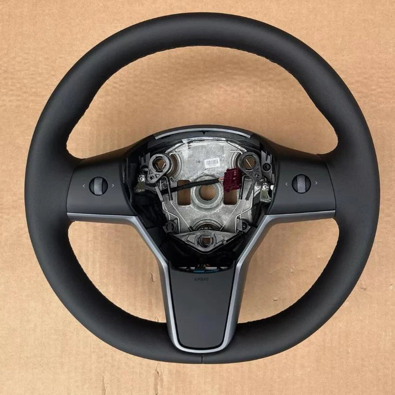 Heated Steering Wheel PU Leather Car Steering Wheel with Heating Function 1490214-00-B For Tesla Model 3 Model Y 2017-2023