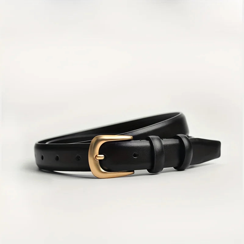 Ladies PU Leather Casual Black Belt for Daily Wear - Smarsty