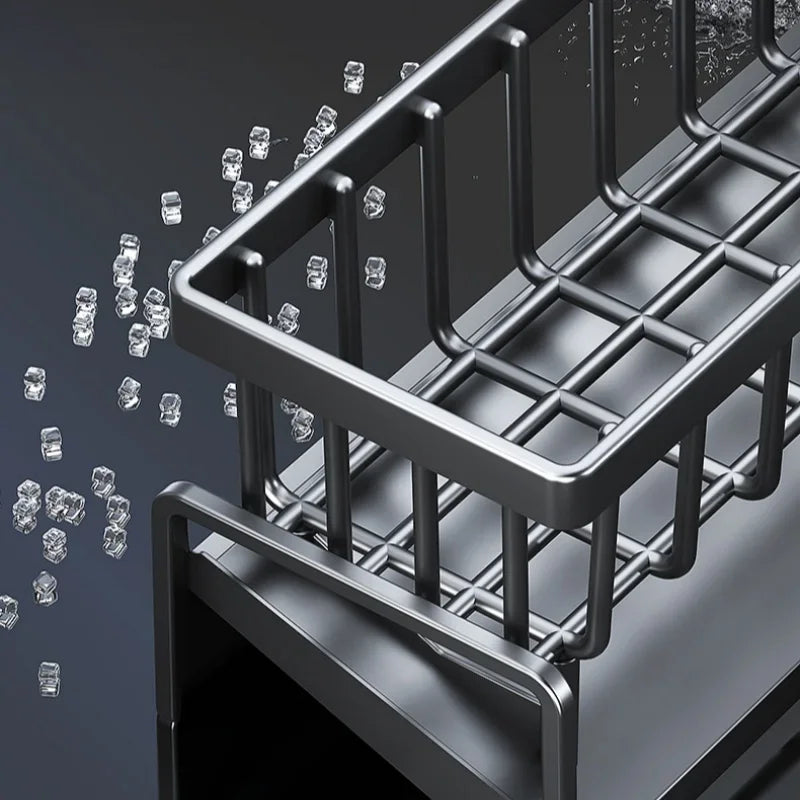 No-Punch Kitchen Shelf Drainage Rack for Easy Storage - Smarsty