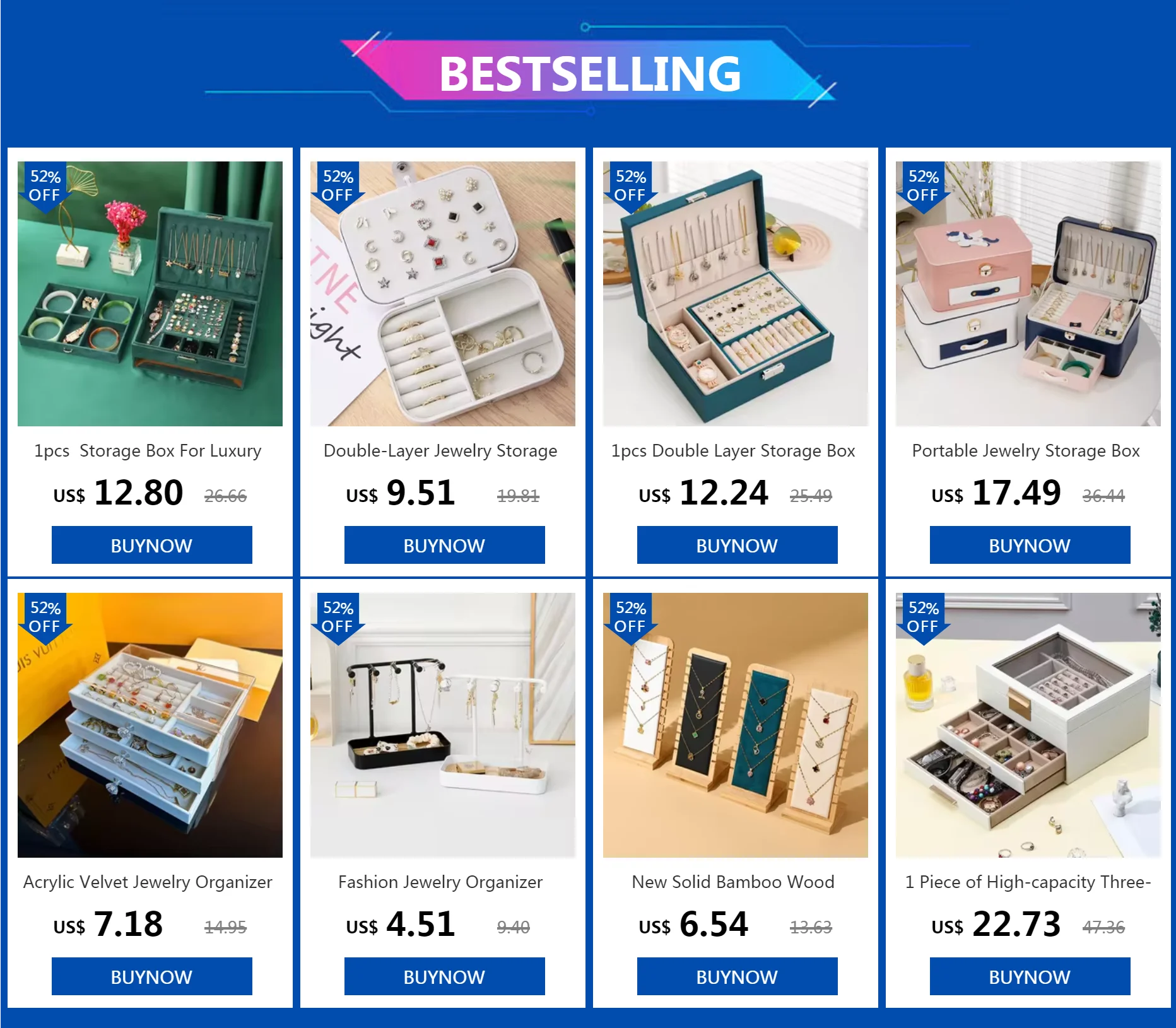 Portable Jewelry Organizer Case for Travel Storage - Smarsty