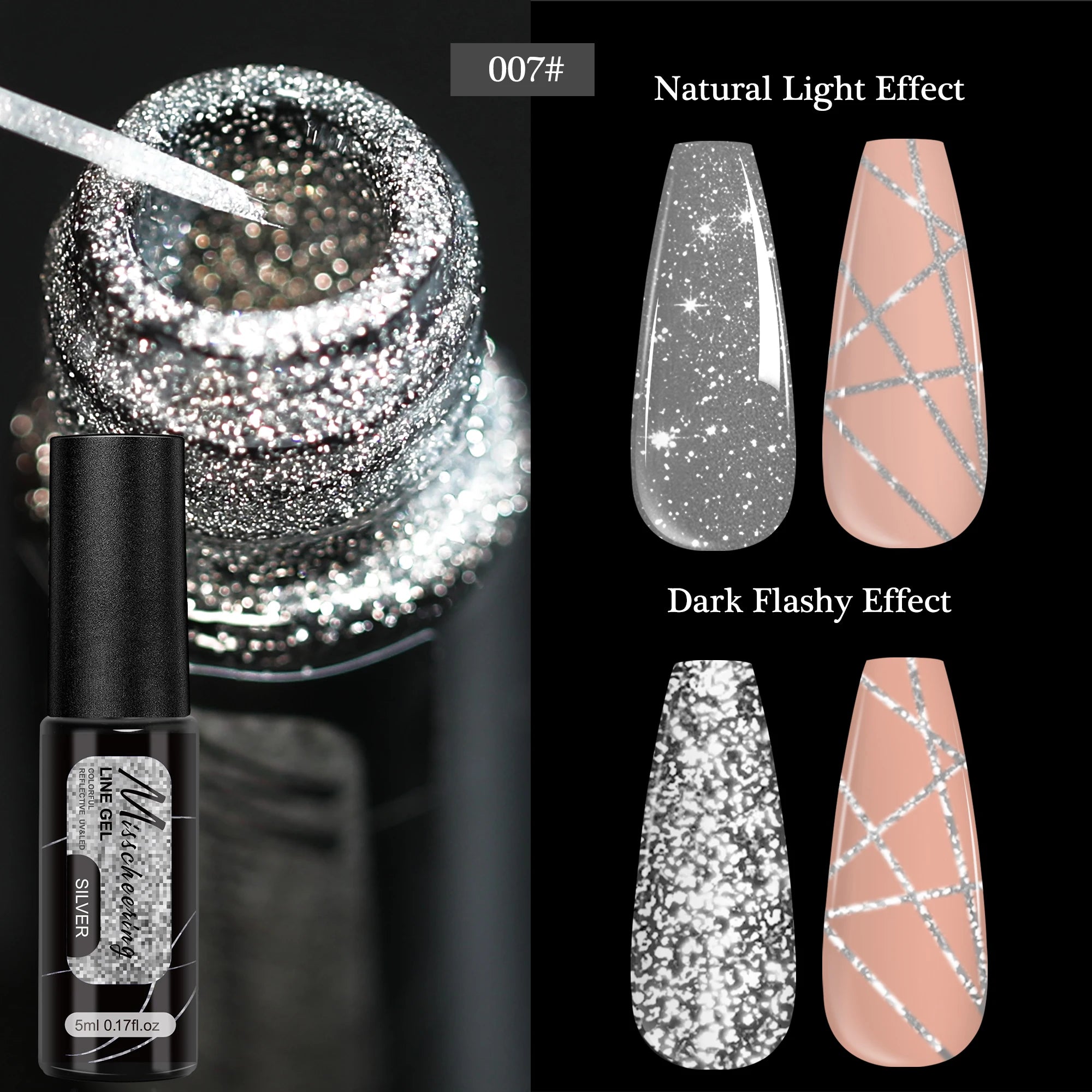 Gold Silver Metallic Nail Gel Polish for Stunning Mirror Finish - Smarsty