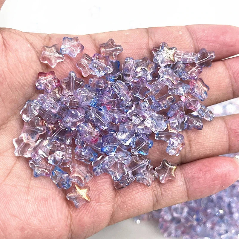 8mm Star Matte Glass Beads for Jewelry Making - Smarsty