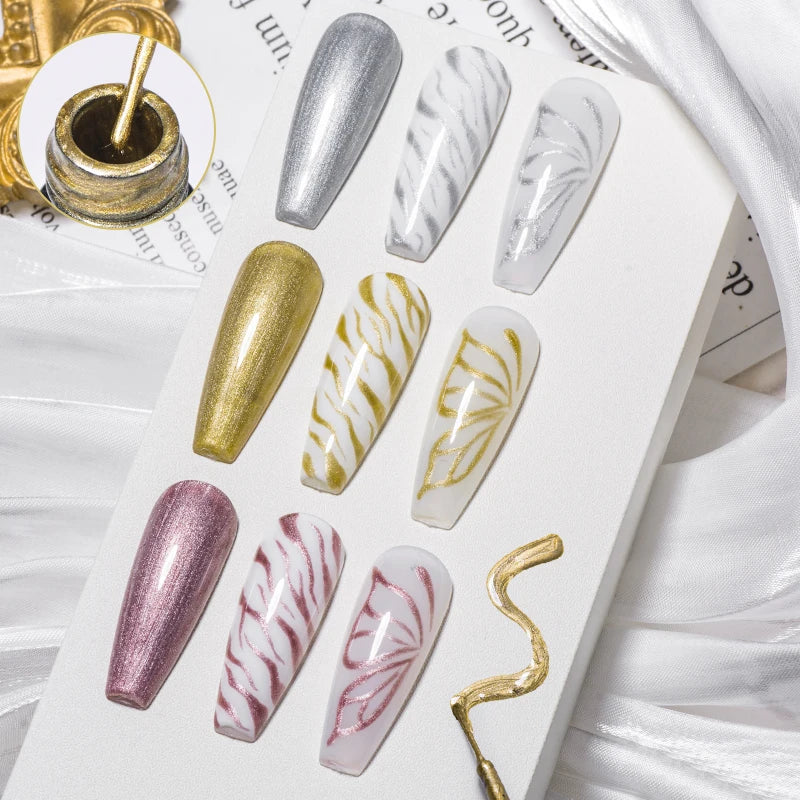 Glitter Liner Nail Gel Polish Set for Stunning Nail Art - Smarsty