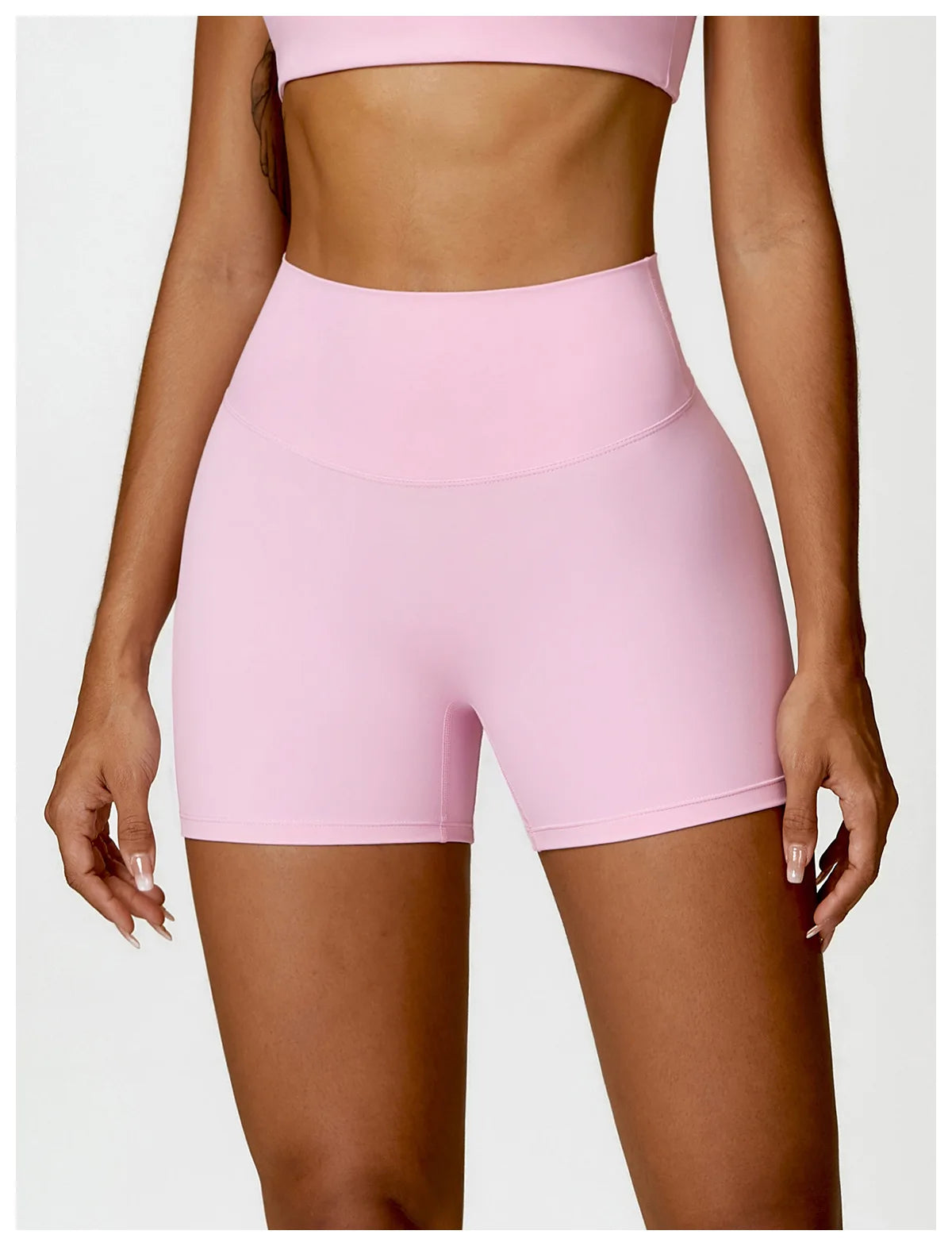 Ctenkevet Solid Color Women Fitness Quick-Dry Sport Short Women Cycling Soft Training Shorts Jog High Waist Yoga Short Legging - Smarsty