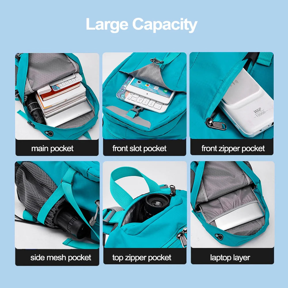 40L Hiking Camping Backpack Travel Rucksack with Rain Cover Outdoor Climbing Knapsack Large Luggage Weekend Sport Schoolbag Men by Smarsty