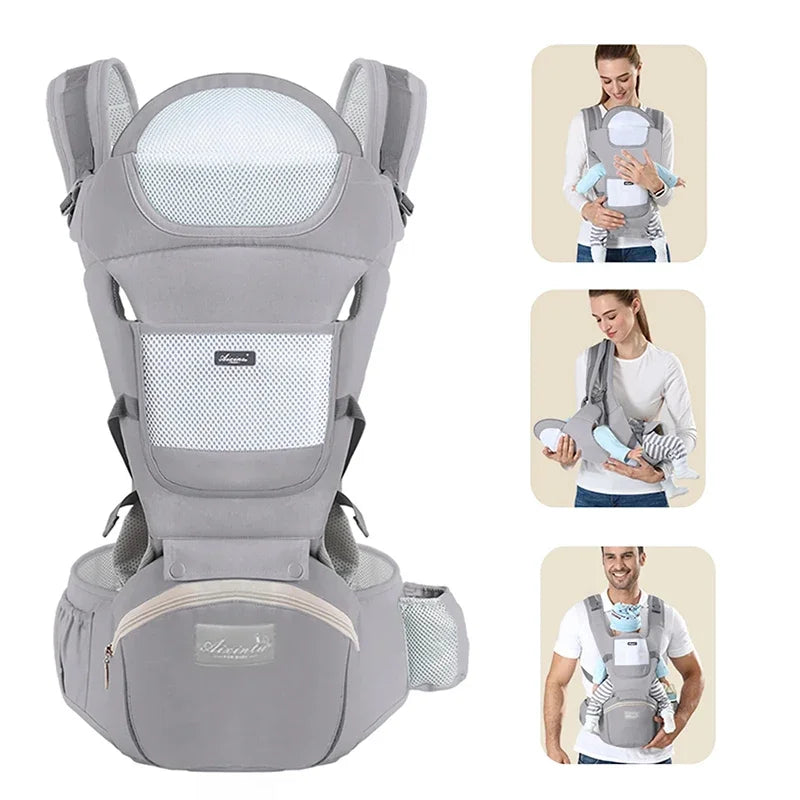Ergonomic Baby Carrier Backpack Infant Baby Hipseat Carrier Front Facing Ergonomic Kangaroo Baby Wrap Sling Travel Backpack by Smarsty