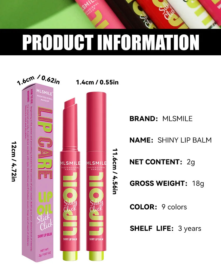 MLSMILE Multi-Color Hydrating Lip Gloss with Mirror - Smarsty
